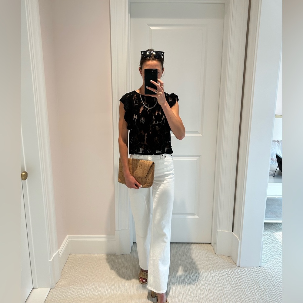 Zara Black Lace Blouse